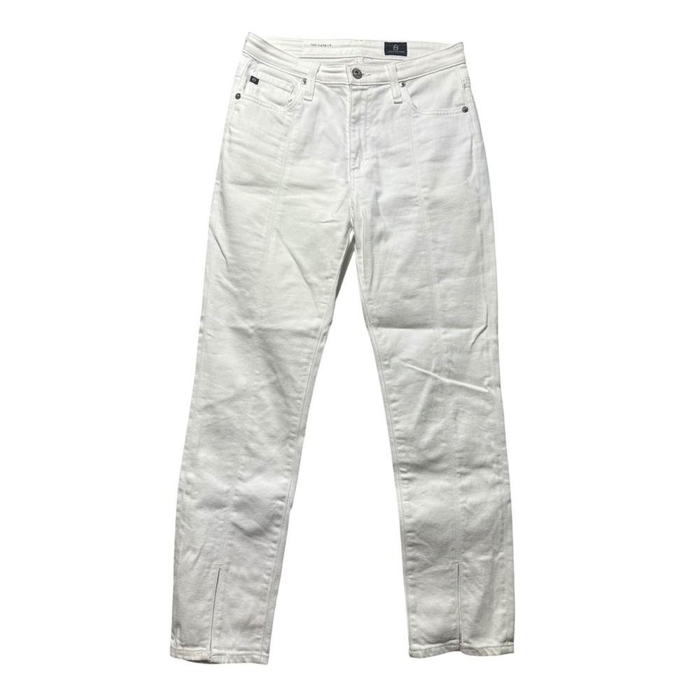 AG Adriano Goldschmied The Isabelle White High Rise Split Hem Jeans 26R